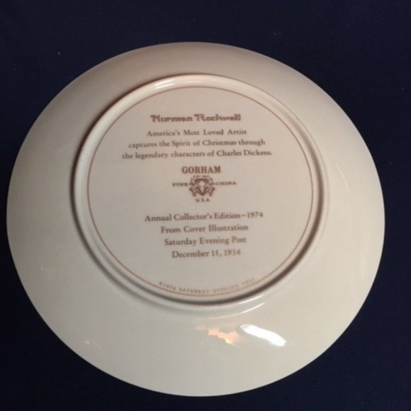 Vintage Norman Rockwell 1974 Collectable Plate “ God Bless Us Every One” - Picture 4 of 9